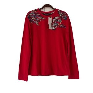 Big Train‎ Osaka Men’s Size Large NEW Red Graphic Print Japanese Koi Fish Shirt